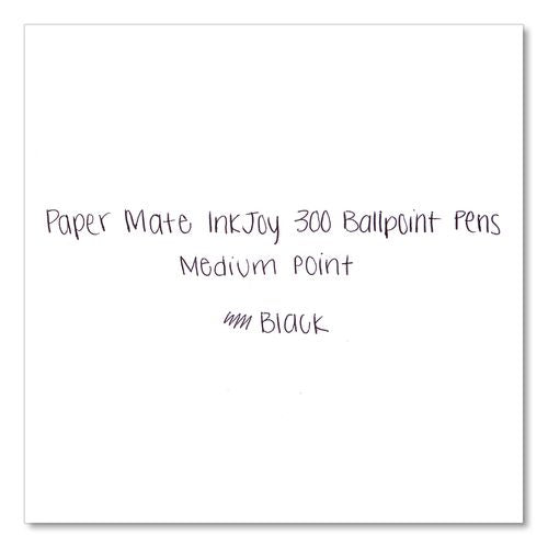 Image of Paper Mate® 1781565/1945920 InkJoy 300 RT Ballpoint Pen, Retractable, Medium 1 mm, Black Ink, Black Barrel, 8/Pack