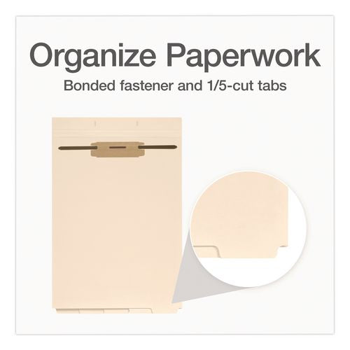 Image of Pendaflex® 75600 File Divider Set, End Tab: 1/5-Cut, 1 Fastener, Letter Size, Manila, 50/Pack