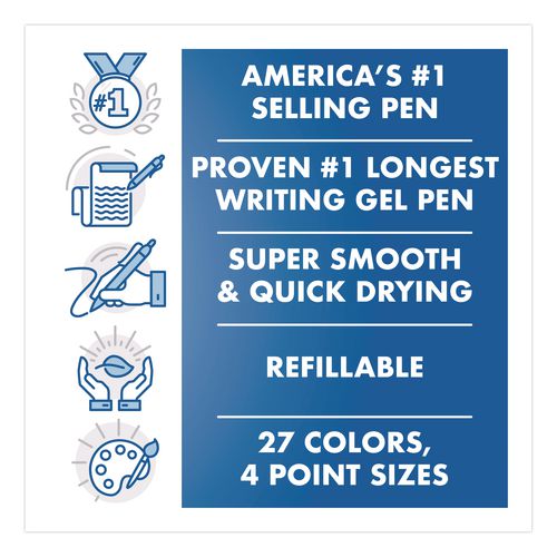Image of Pilot® 31057 G2 Premium Gel Pen, Retractable, Fine 0.7 mm, Black Ink, Smoke/Black Barrel, 4/Pack