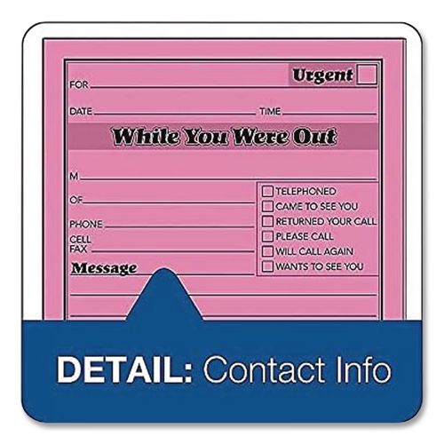 Image of Adams® 9711 While You Were Out Memo Pad, One-Part (No Copies), 4.25 x 5.5, 50 Forms/Pad, 24 Pads/Pack