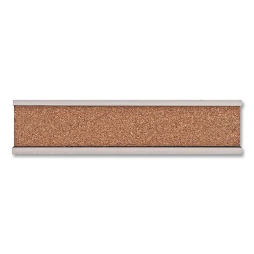 Image of Advantus 2026 Grip-A-Strip Cork Map Rail, 1" x 96", Brown/Silver