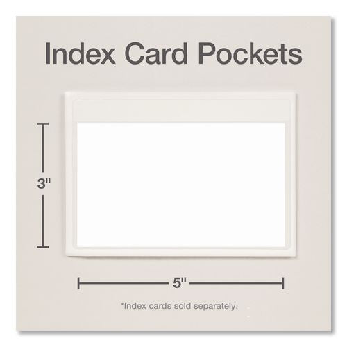 Image of Cardinal® 21150CB HOLD IT Index Card Pocket, Top Load, 3 x 5, Clear, 100/Box