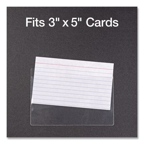 Image of Cardinal® 21150CB HOLD IT Index Card Pocket, Top Load, 3 x 5, Clear, 100/Box