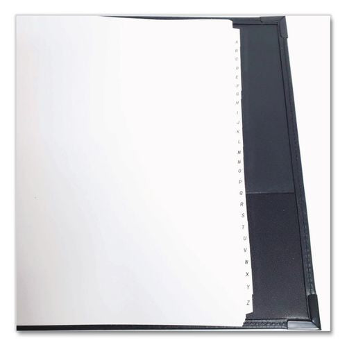 Image of Cardinal® 65361 C20 Business Collection Business Card Binder, Holds 200 2" x 3.5" Cards, 10.4 x 1.75 x 11.5, Vinyl, Black