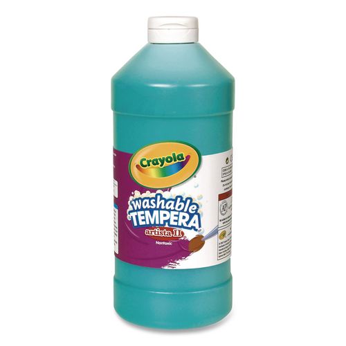 Image of Crayola® 54-3132-048 Artista Ii Washable Tempera Paint, Turquoise, 32 Oz Bottle