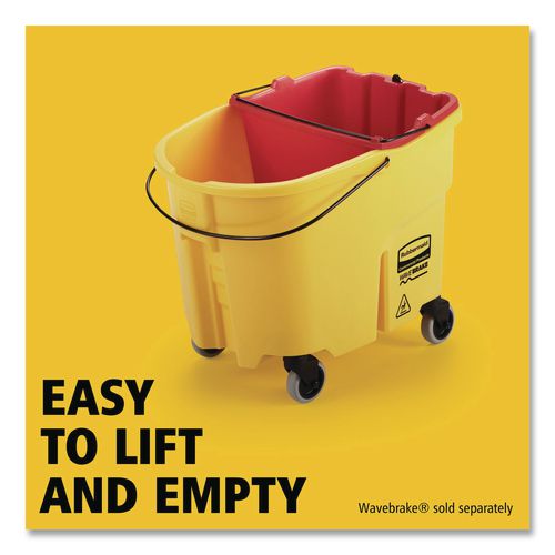 Image of Rubbermaid® Commercial 2064907 Wavebrake 2.0 Dirty Water Bucket, 18 Qt, Plastic, Red