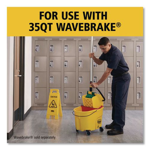 Image of Rubbermaid® Commercial 2064907 Wavebrake 2.0 Dirty Water Bucket, 18 Qt, Plastic, Red