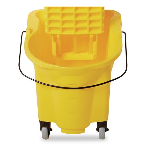 Image of Rubbermaid® Commercial FG748000YEL Wavebrake 2.0 Bucket/wringer Combos, Side-Press, 26 Qt, Plastic, Yellow