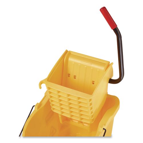 Image of Rubbermaid® Commercial FG748000YEL Wavebrake 2.0 Bucket/wringer Combos, Side-Press, 26 Qt, Plastic, Yellow