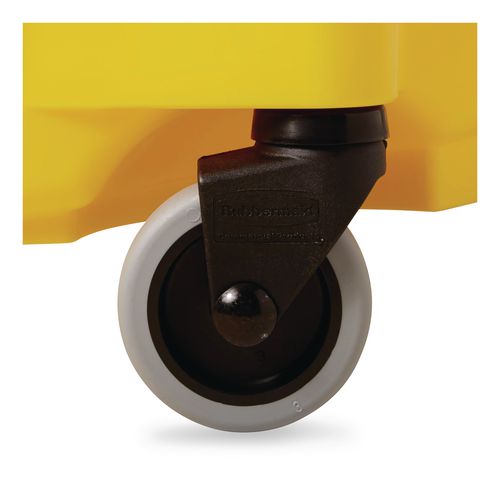 Image of Rubbermaid® Commercial FG748000YEL Wavebrake 2.0 Bucket/wringer Combos, Side-Press, 26 Qt, Plastic, Yellow