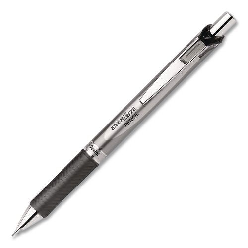 Image of Pentel® PL77A EnerGize Mechanical Pencil, 0.7 mm HB (#2), Black Lead, Silver/Black Barrel