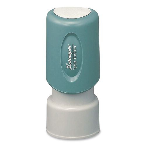 Image of Xstamper® ECO-GREEN 036002 Pre-Inked Round Stock Stamp, POSTED, 0.62" dia, Red Ink
