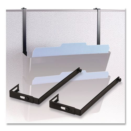 Image of Officemate 21460 Metal Partition/Wall Hangers, Black, 2/Set