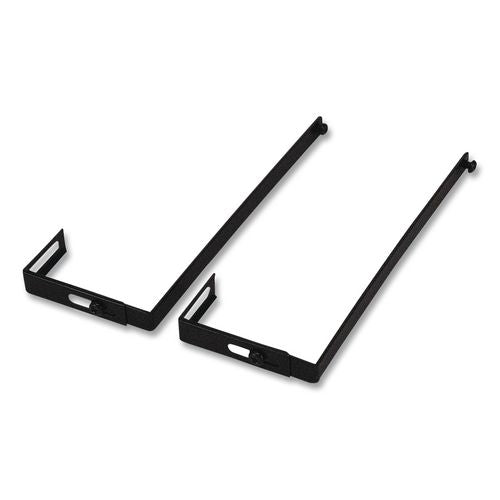 Image of Officemate 21460 Metal Partition/Wall Hangers, Black, 2/Set