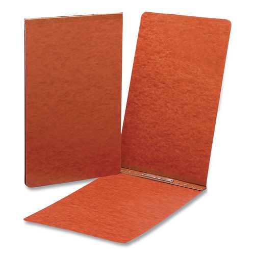 Image of Smead 81732 Prong Fastener Premium Pressboard Report Cover, Top Bound, Two-Piece Prong Fastener, 2" Capacity, 8.5 x 14, Red/Red