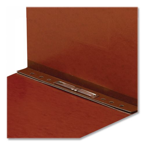 Image of Smead 81732 Prong Fastener Premium Pressboard Report Cover, Top Bound, Two-Piece Prong Fastener, 2" Capacity, 8.5 x 14, Red/Red