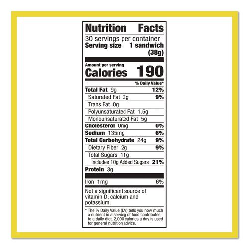 Image of Nature Valley® 46827 Biscuits, Cinnamon with Almond Butter, 1.35 oz Pouch, 30/Carton