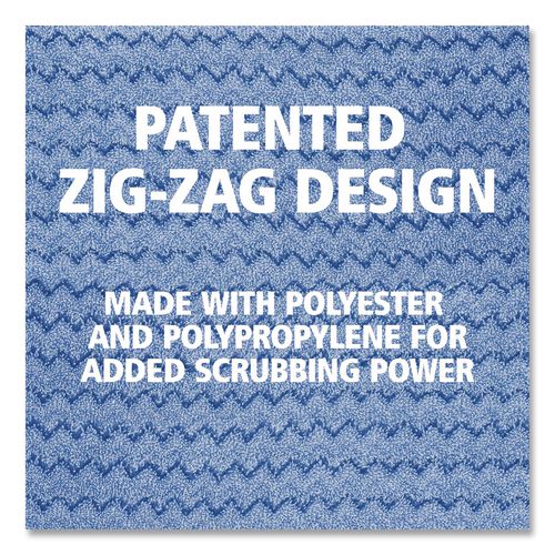 Image of Rubbermaid® Commercial FGQ41000GR00 Microfiber Wet Mopping Pad, 18.5" x 5.5" x 0.5", Green, 12/Carton