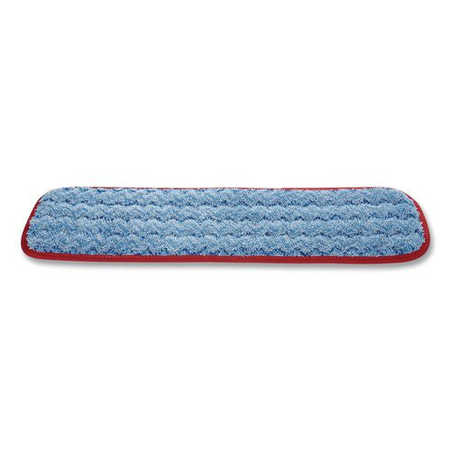Image of Rubbermaid® Commercial FGQ41000RD00 Microfiber Wet Mopping Pad, 18.5" x 5.5" x 0.5", Red