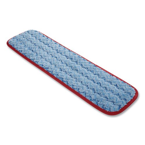 Image of Rubbermaid® Commercial FGQ41000RD00 Microfiber Wet Mopping Pad, 18.5" x 5.5" x 0.5", Red