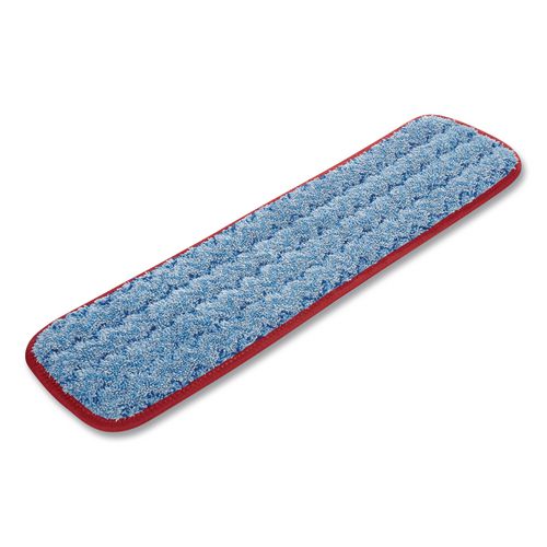 Image of Rubbermaid® Commercial FGQ41000RD00 Microfiber Wet Mopping Pad, 18.5" x 5.5" x 0.5", Red