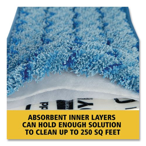 Image of Rubbermaid® Commercial FGQ41000RD00 Microfiber Wet Mopping Pad, 18.5" x 5.5" x 0.5", Red