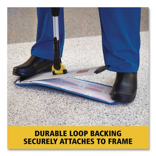 Image of Rubbermaid® Commercial FGQ41000RD00 Microfiber Wet Mopping Pad, 18.5" x 5.5" x 0.5", Red