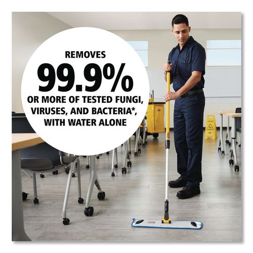 Image of Rubbermaid® Commercial FGQ41000RD00 Microfiber Wet Mopping Pad, 18.5" x 5.5" x 0.5", Red