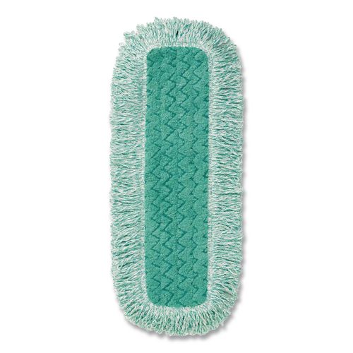 Image of Rubbermaid® Commercial FGQ41800GR00 Dust Pad With Fringe, Microfiber, 18" Long, Green