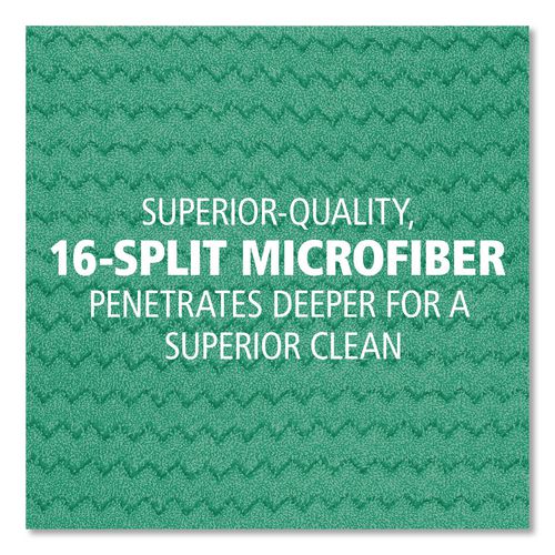 Image of Rubbermaid® Commercial FGQ41800GR00 Dust Pad With Fringe, Microfiber, 18" Long, Green