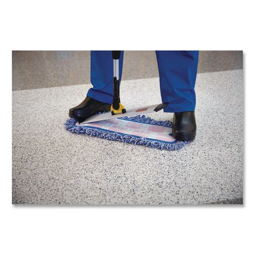 Image of Rubbermaid® Commercial HYGEN FGQ56000YL00 HYGEN Quick Connect Single-Sided Frame, Wet/Dry Mop 17.19 x 3, Aluminum, Yellow