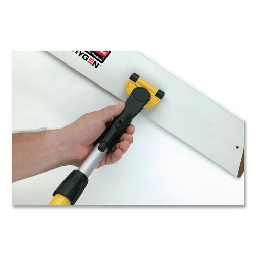 Image of Rubbermaid® Commercial HYGEN FGQ56000YL00 HYGEN Quick Connect Single-Sided Frame, Wet/Dry Mop 17.19 x 3, Aluminum, Yellow