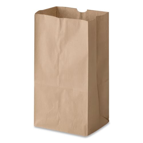 Image of Ross & Wallace Paper Products 100308 Grocery Paper Bags, 8# Size, 35# Basis Weight, 6" x 3.88" x 12.5", Kraft, 2,000/Bundle