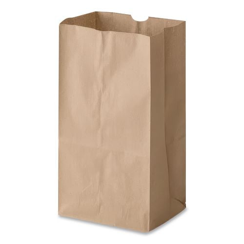 Image of Ross & Wallace Paper Products 100305500PK/BL Grocery Paper Bags, 5# Size, 35# Basis Weight, 5.25" x 3.38" x 10.94", Kraft, 500/Bundle