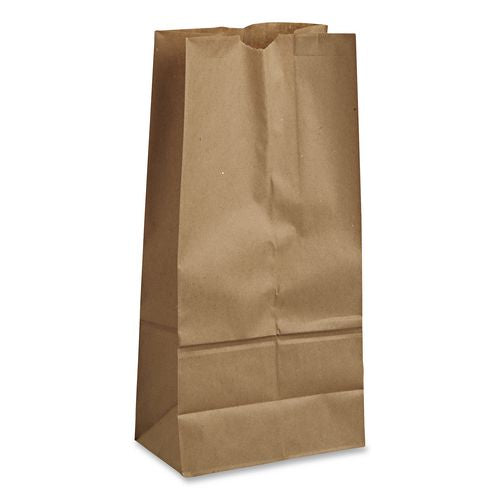 Image of Ross & Wallace Paper Products 100316500PK/BL Grocery Paper Bags, 16# Size, 40# Basis Weight, 7.75" x 4.75" x 16", Kraft, 500/Bundle