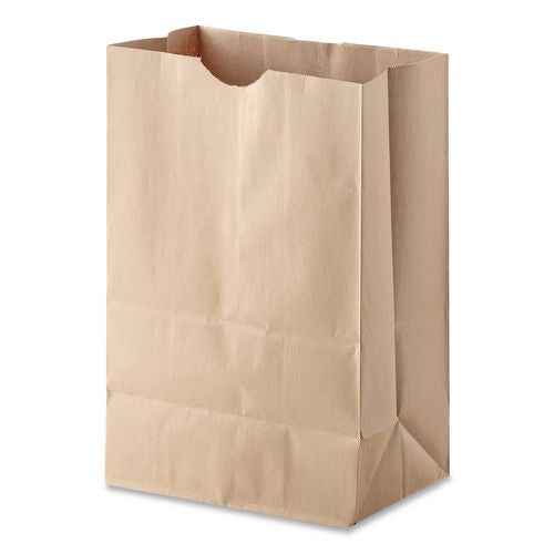 Image of Ross & Wallace Paper Products 110416 Grocery Paper Bags, 1/6 BBL Size, 40# Basis Weight, 12" x 7" x 17", Kraft, 400/Bundle