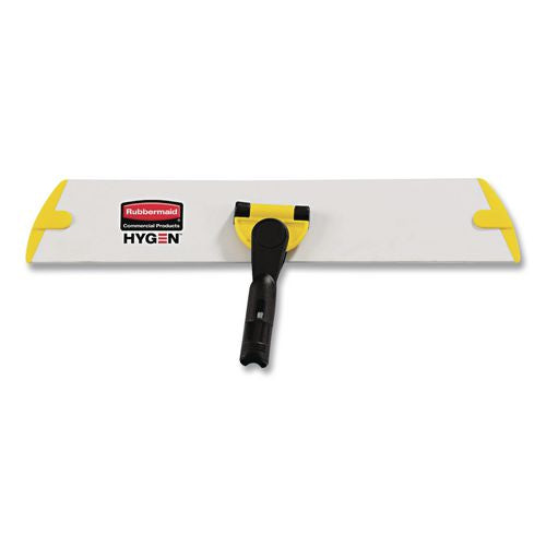 Image of Rubbermaid® Commercial HYGEN FGQ56000YL00 HYGEN Quick Connect Single-Sided Frame, Wet/Dry Mop 17.19 x 3, Aluminum, Yellow