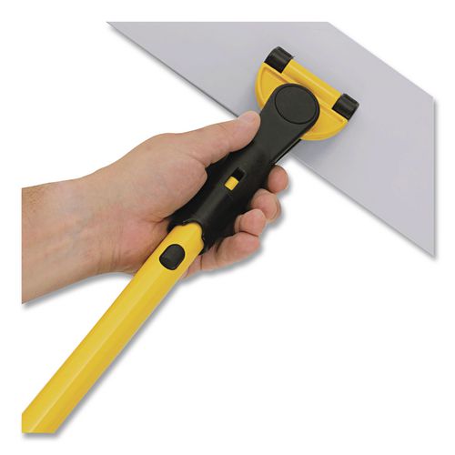 Image of Rubbermaid® Commercial HYGEN FGQ56000YL00 HYGEN Quick Connect Single-Sided Frame, Wet/Dry Mop 17.19 x 3, Aluminum, Yellow