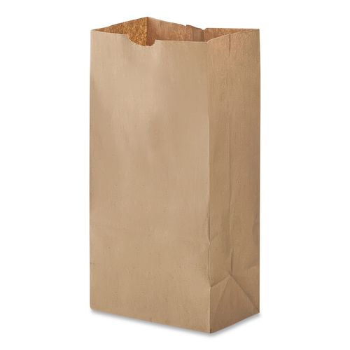 Image of Ross & Wallace Paper Products 130312500SP Grocery Paper Bags, 12# Size, 50# Basis Weight, 7" x 4.38" x 13.75", Kraft, 500/Bundle