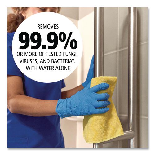 Image of Rubbermaid® Commercial FGQ61000YL00 Reusable Cleaning Cloths, Microfiber, 16 X 16, Yellow, 12/carton