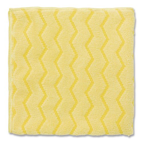 Image of Rubbermaid® Commercial FGQ61000YL00 Reusable Cleaning Cloths, Microfiber, 16 X 16, Yellow, 12/carton