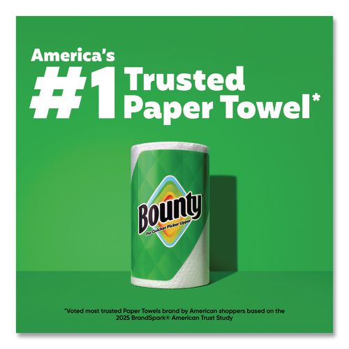 Image of Bounty® 80876241 Kitchen Roll Paper Towels, 2-Ply, White, 10.5 x 11, 75 Sheets/Roll, 4 Triple Rolls/Pack, 6 Packs/Carton