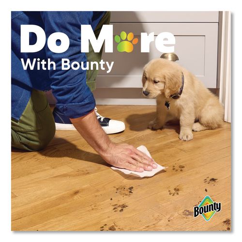 Image of Bounty® 80876241 Kitchen Roll Paper Towels, 2-Ply, White, 10.5 x 11, 75 Sheets/Roll, 4 Triple Rolls/Pack, 6 Packs/Carton
