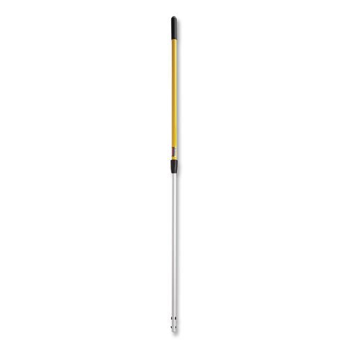 Image of Rubbermaid® Commercial HYGEN FGQ75500YL00 HYGEN Quick-Connect Extension Handle, 4 ft to 6 ft, Yellow/Black