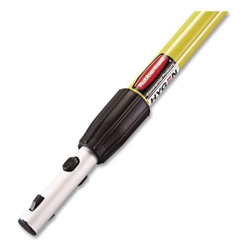 Image of Rubbermaid® Commercial HYGEN FGQ75500YL00 HYGEN Quick-Connect Extension Handle, 4 ft to 6 ft, Yellow/Black