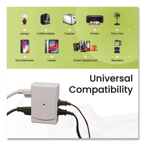 Image of GoGreen Power GG-16000TSM 6 Outlet Side Mount Wall Tap, White