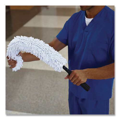 Image of Rubbermaid® Commercial HYGEN FGQ85200WH00 Hygen Quick-Connect Flexible Dusting Wand, 28.38" Handle