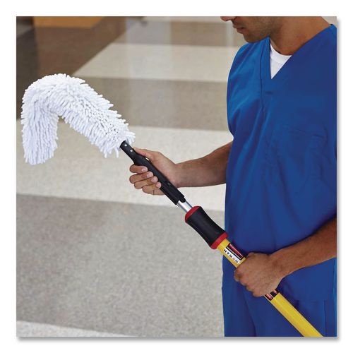 Image of Rubbermaid® Commercial HYGEN FGQ85200WH00 Hygen Quick-Connect Flexible Dusting Wand, 28.38" Handle