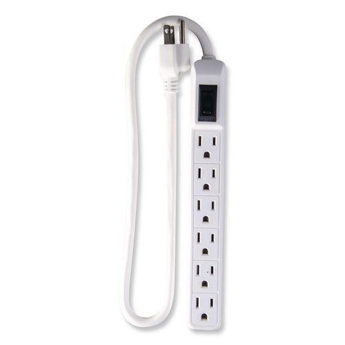 Image of GoGreen Power GG-16103MIN 6 Outlet Mini Surge Protector, 2 ft Cord, 160 J, White