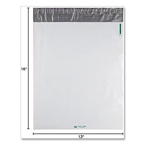 Image of Quality Park QUA46393 Redi-Strip Poly Expansion Mailer, #5 1/4, Square Flap, Redi-Strip Adhesive Closure, 13 x 16, White, 100/Carton
